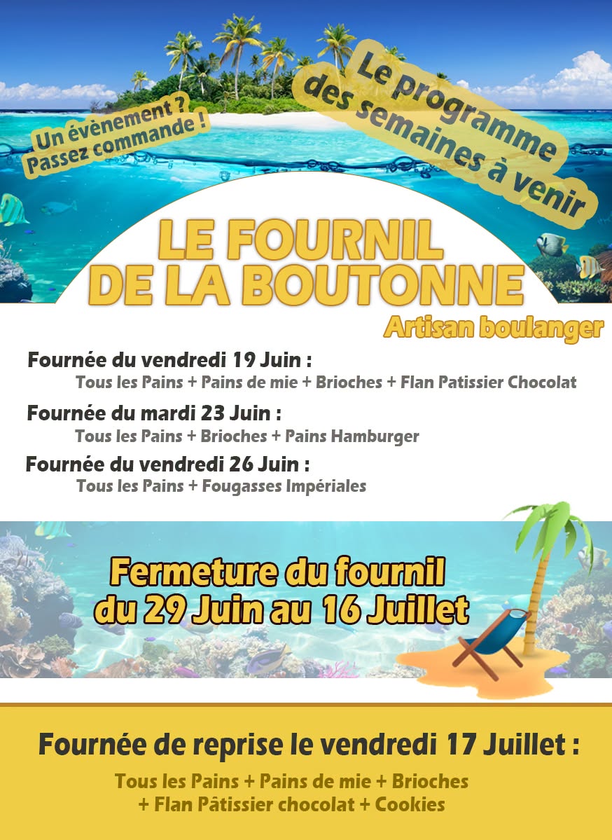 Programme des vacances